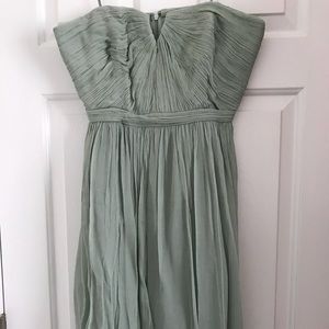 J Crew Strapless Dress in Silk Chiffon